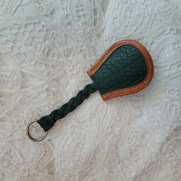 Dooney & Bourke Ivy Green and British Tan Leather Key Chain Holder - Picture 5 of 15